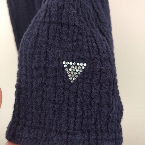 GUESS Navy Blue Romper w Tassels - Picture 6 of 6